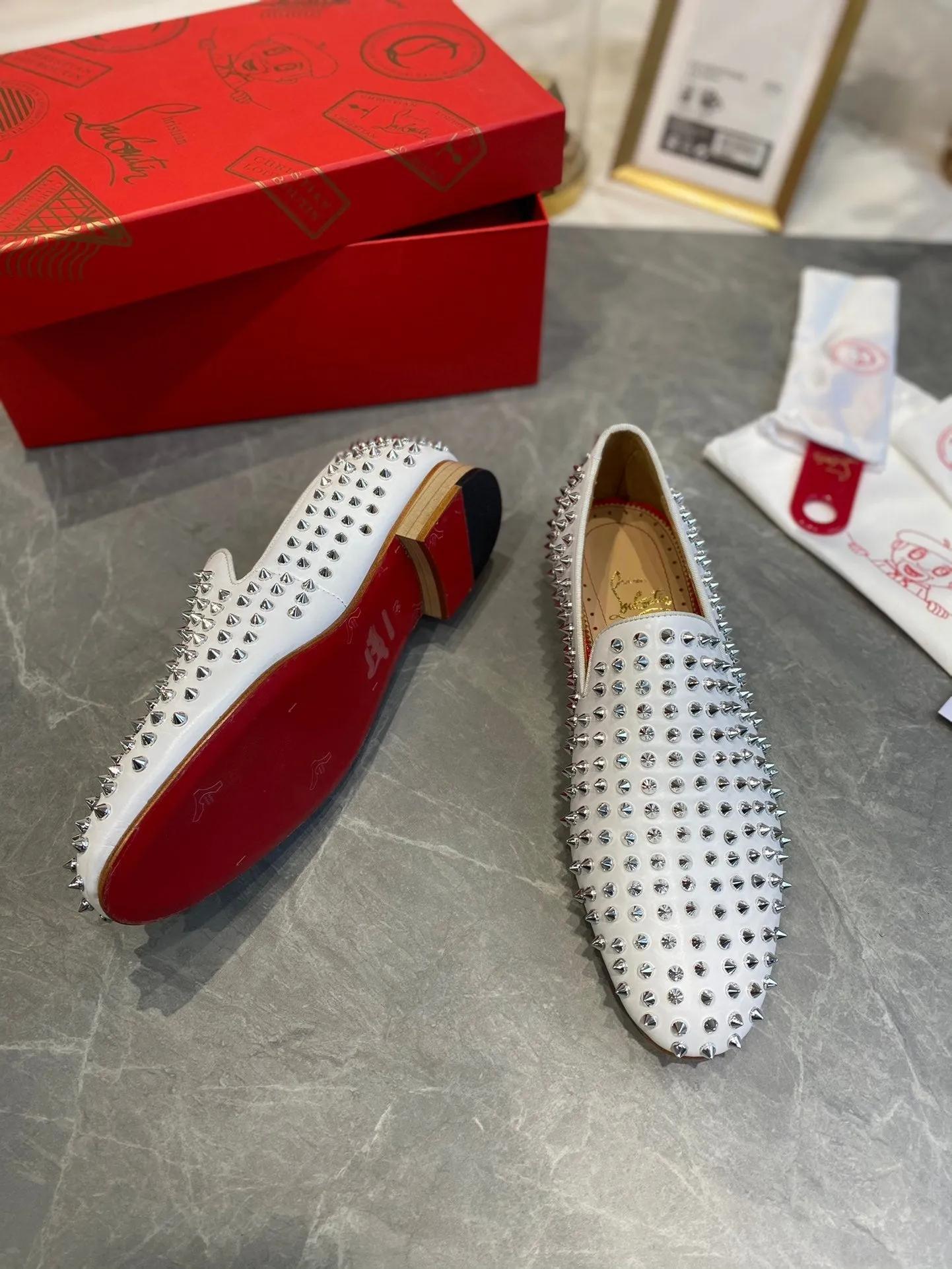 CL Dandelion Spikes Loafers Cowhide and Spikes 242406