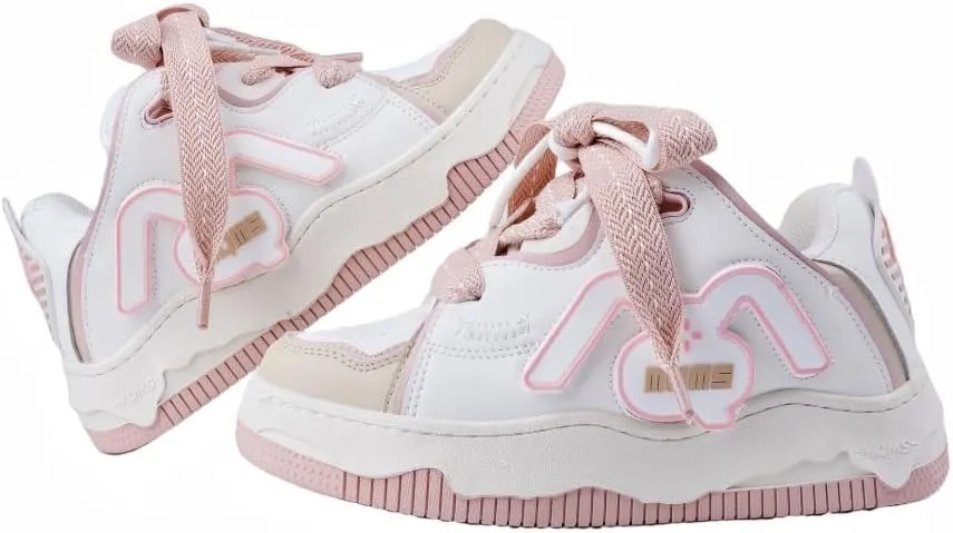 Cloud Sole Sneakers Women & Girls - Retro Y2K Rabbit Pattern Kawaii Chunky Platform Shoes for Road Trips, Beach Travel & Café Dates, Comfy Streetwear, Back to School, Birthday Gifts
