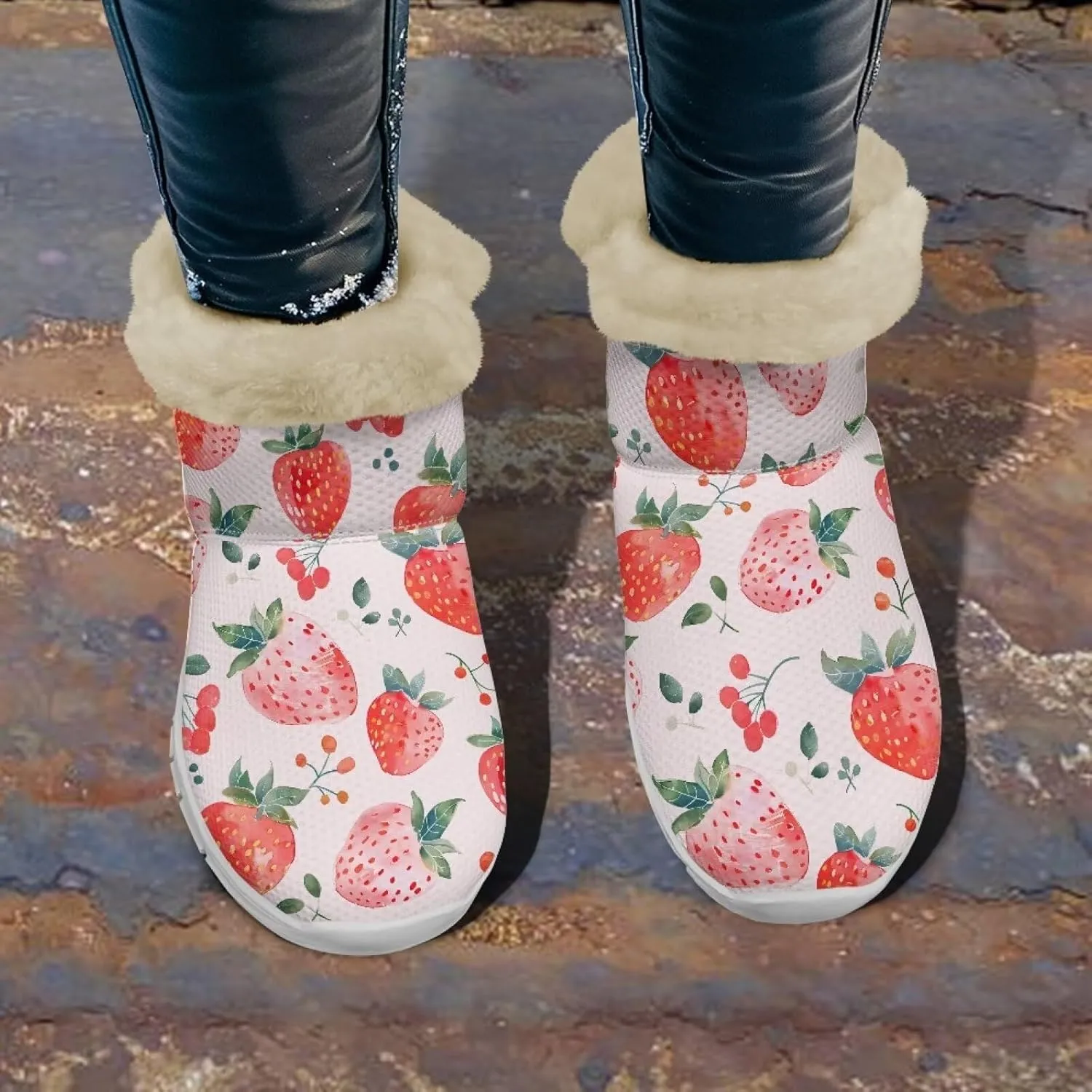 Coloranimal Winter Boots for Women Snow Boots Womens Ankle Boots Warm Fur Lined Winter Shoes Warm Booties Fashion Snow Shoes