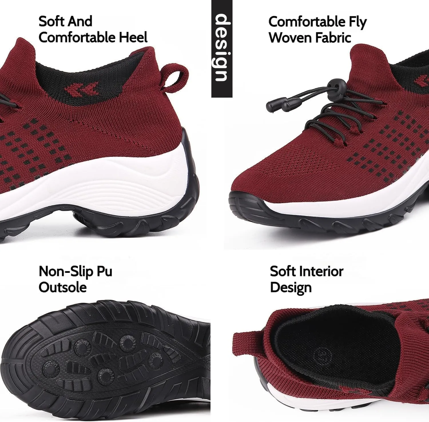 Comfortwear Ortho Shoes for Women Plantar Fasciitis, Non Slip Comfort Wear Orthowear Sneakers, Wide Width