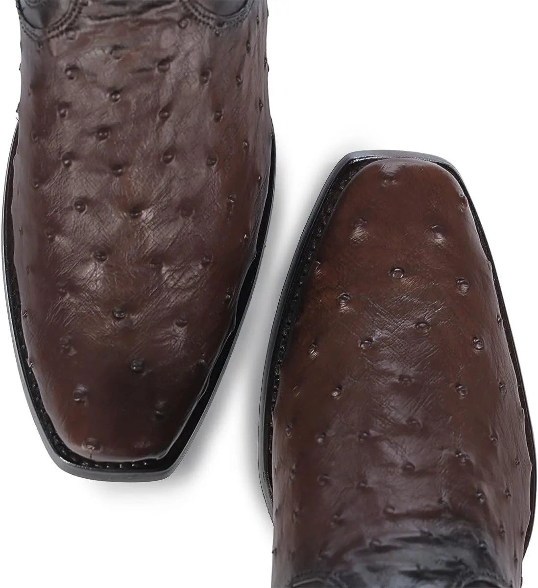 Cuadra Men's Engraved Exotic Leather Western Boot Dark Brown 1J3DA1