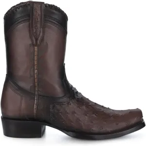 Cuadra Men's Engraved Exotic Leather Western Boot Dark Brown 1J3DA1
