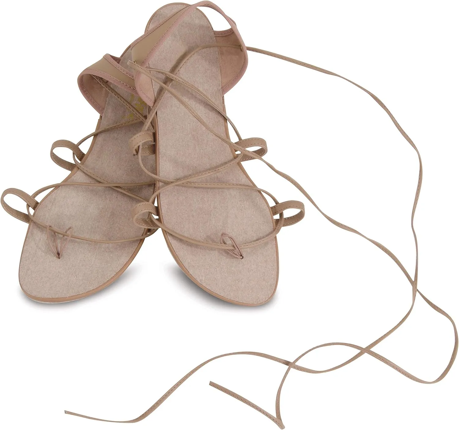 Danshuz Womens Strap-Thong Dance Sandals Style 6243, Tan, Size 8