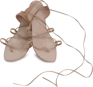 Danshuz Womens Strap-Thong Dance Sandals Style 6243, Tan, Size 8
