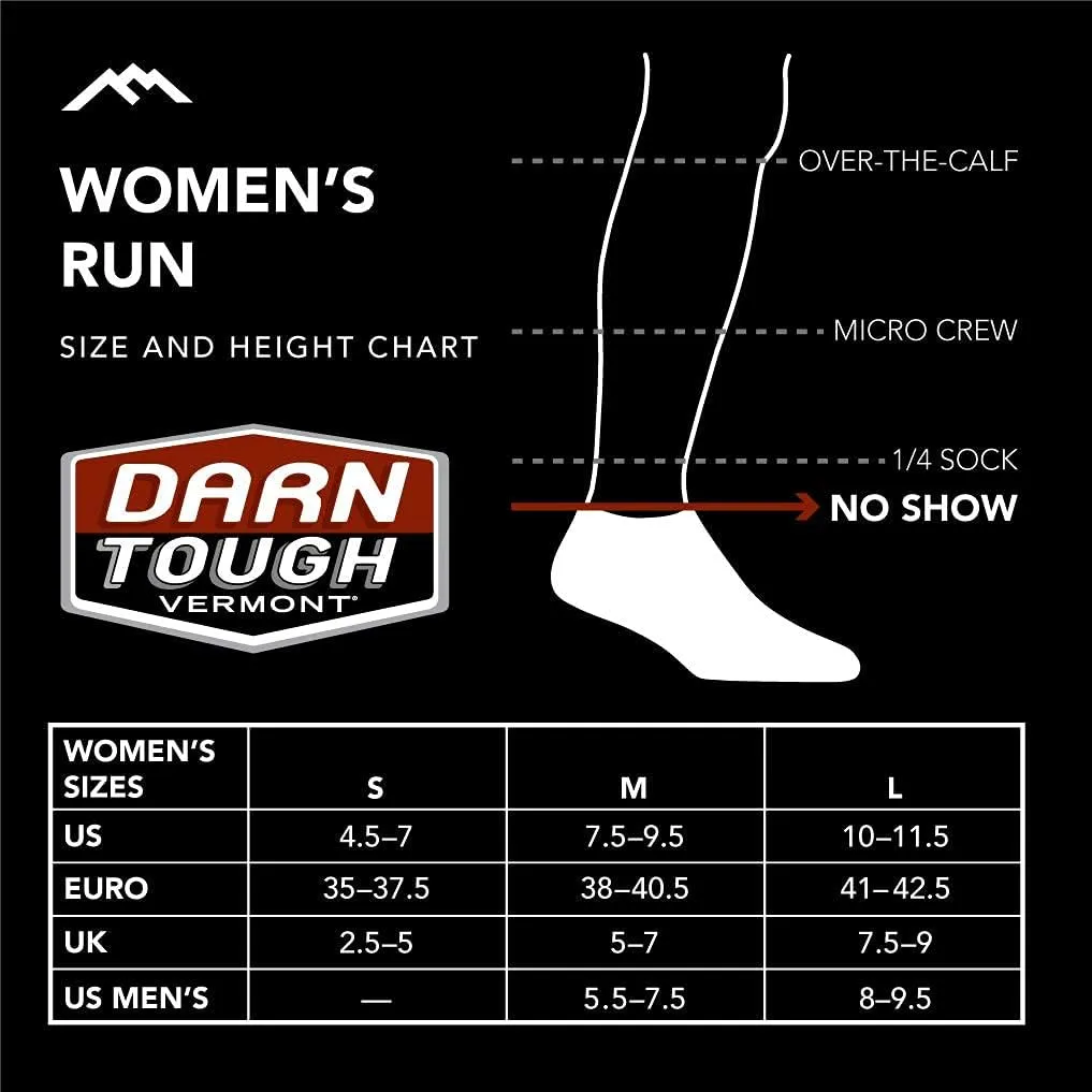Darn Tough Women's Run No Show Tab Ultra-Lightweight Running Sock (Style 1047) -