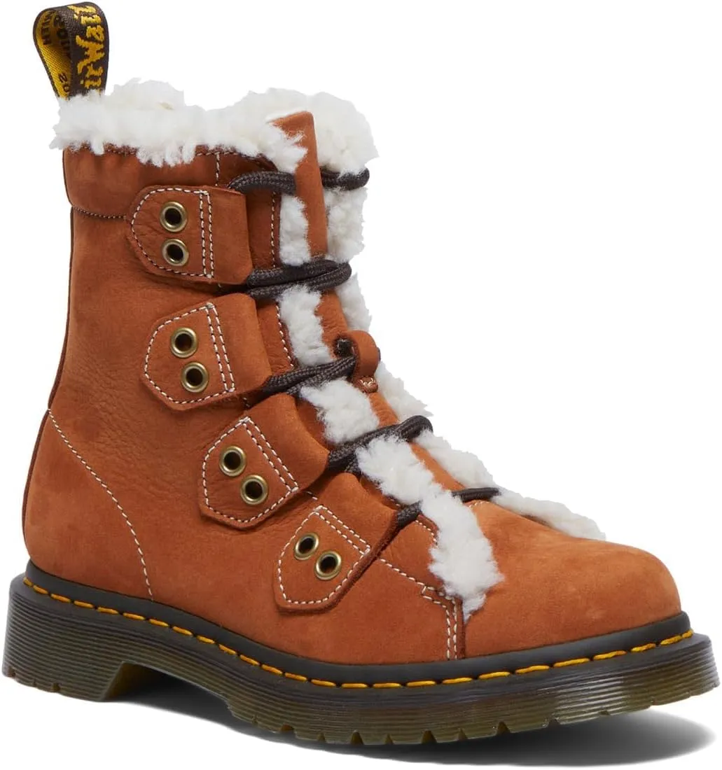 Dr. Martens Women's 1460 Lace to Toe Fur Lined Boots Combat