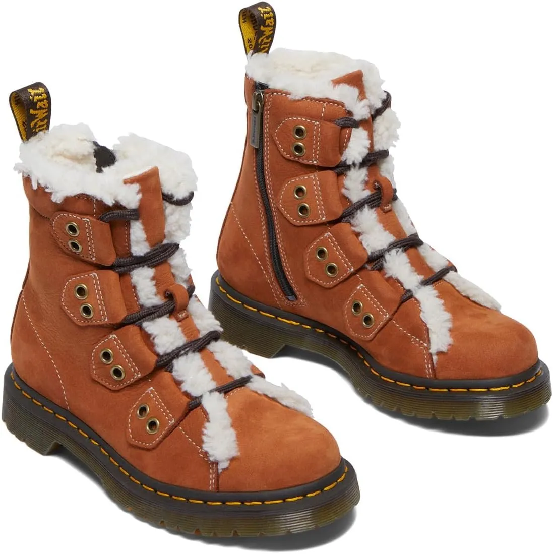 Dr. Martens Women's 1460 Lace to Toe Fur Lined Boots Combat