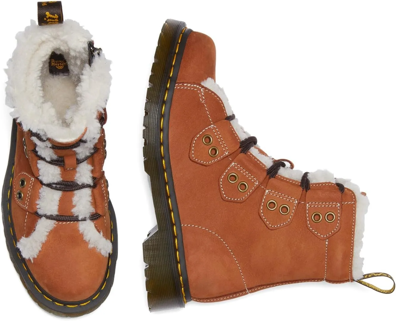 Dr. Martens Women's 1460 Lace to Toe Fur Lined Boots Combat