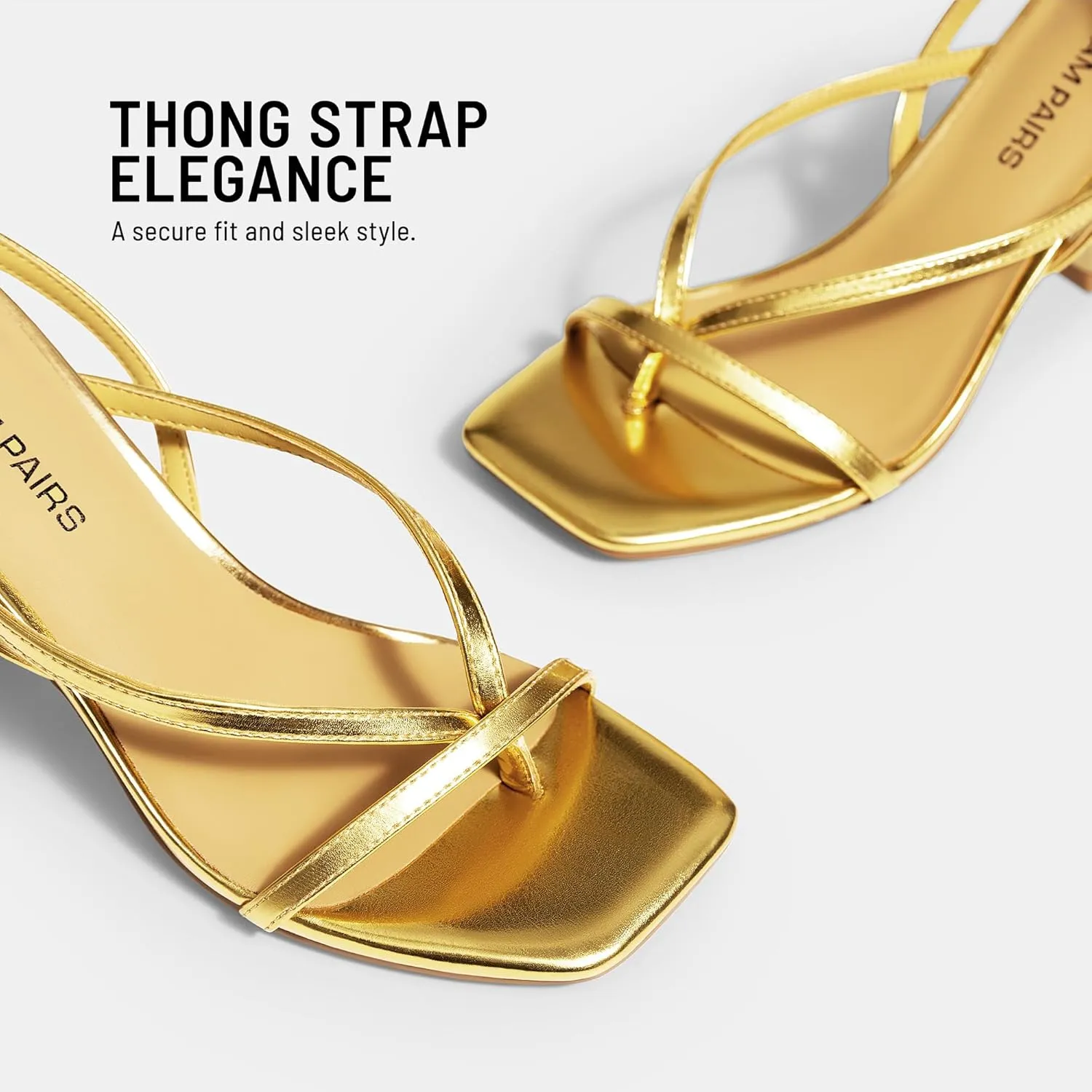 DREAM PAIRS Women's Low Kitten Heels Strappy Design with Lace Up Open Square Toe Thong Ankle Strap Shoes Fashionable Sexy Sylvestra Heeled Sandals for Dressy Occasions