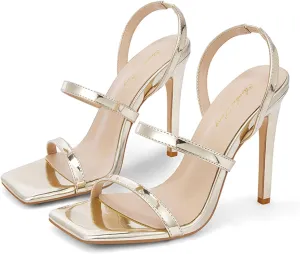 Elisabet Tang Square Toe Heels Stiletto Heels for Women