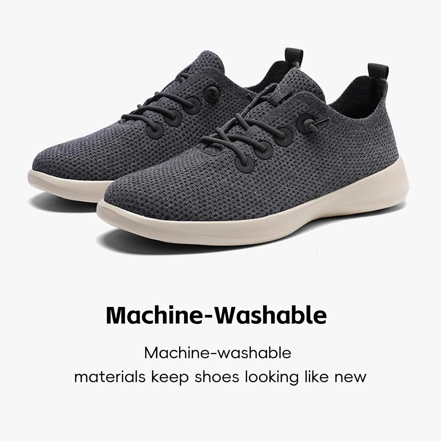 Ezereell Men's Fashion Casual Everyday Sneakers, Slip on Dress Business Sneakers, Machine Washable Lightweight Walking Shoes