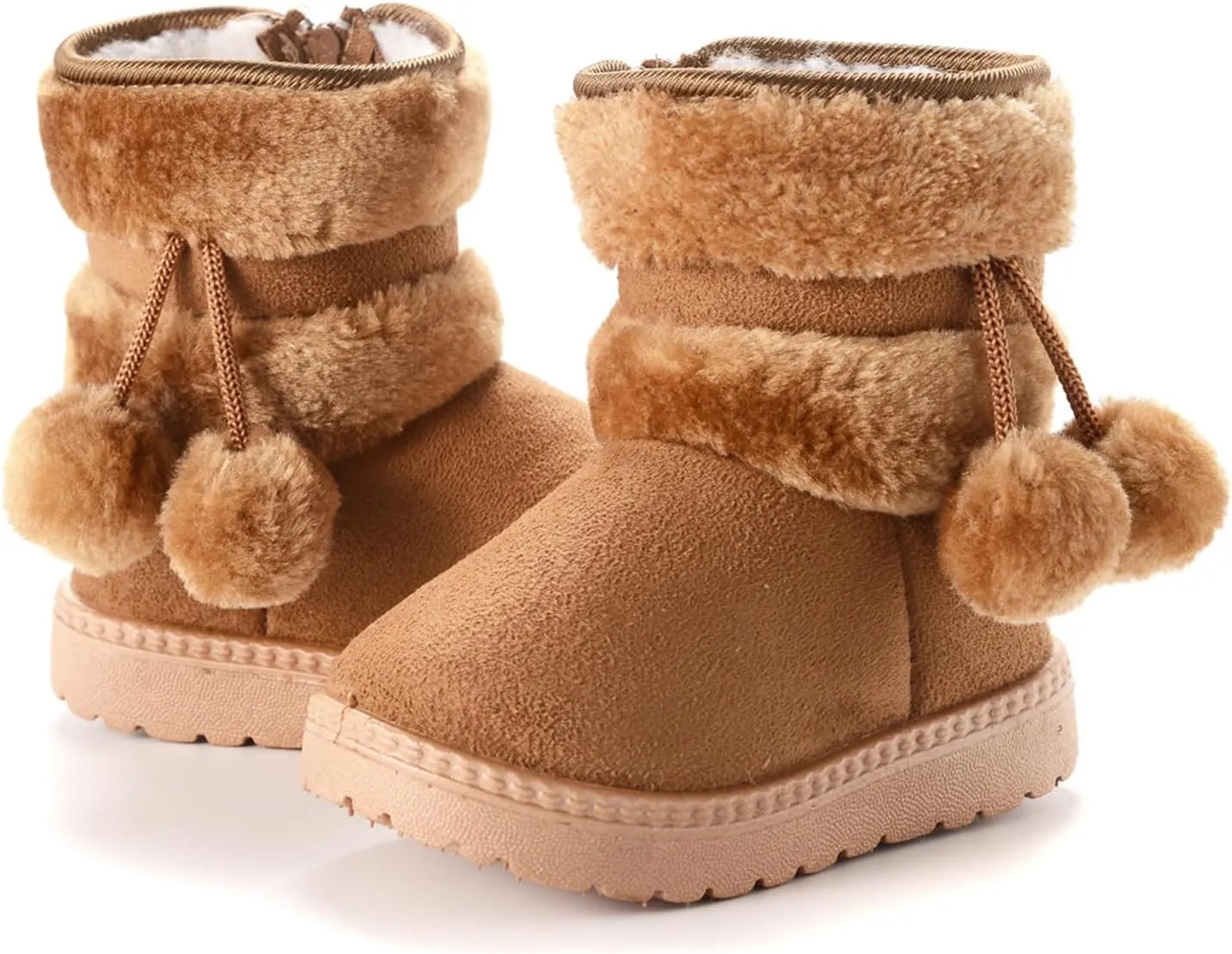 Fashion Winter Bowknot Platform Boots Kids Ankle Boots Toddler Kids Wool Lined Slippers Girls Boys Outdoor Warm Indoor Home Anti Slip Trendy Mini Boots
