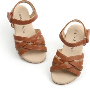 Felix & Flora Toddler Girl Sandals - Little Girl Easter Summer Dress Shoes Lightweight Open Toe Beach Holiday.