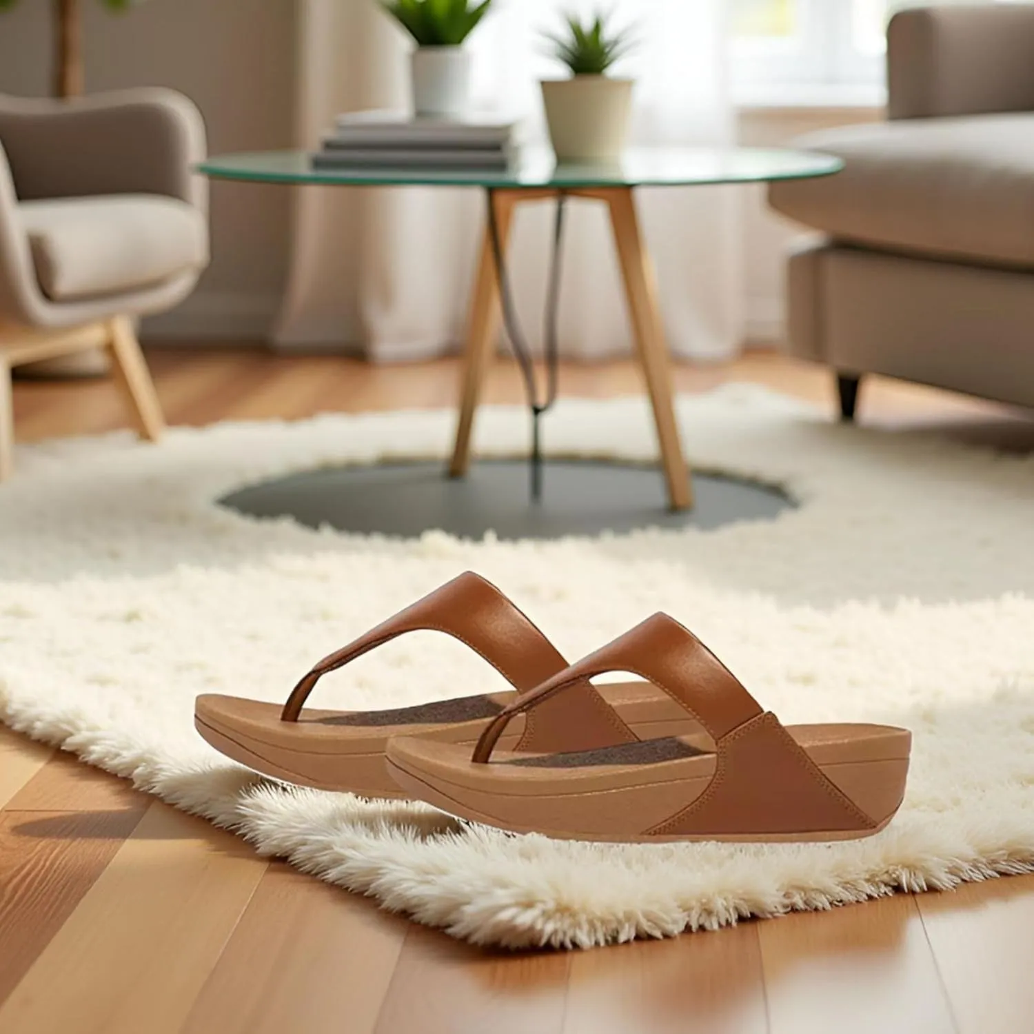 FitFlop Women's Lulu Leather Toe-Post Thong Sandals