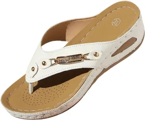 Flip Flops For Ladies Summer Wedges Shoes Women Slippers Bohemian Sandals Fashion Shoes Wild Diva Sandals for Women Stud