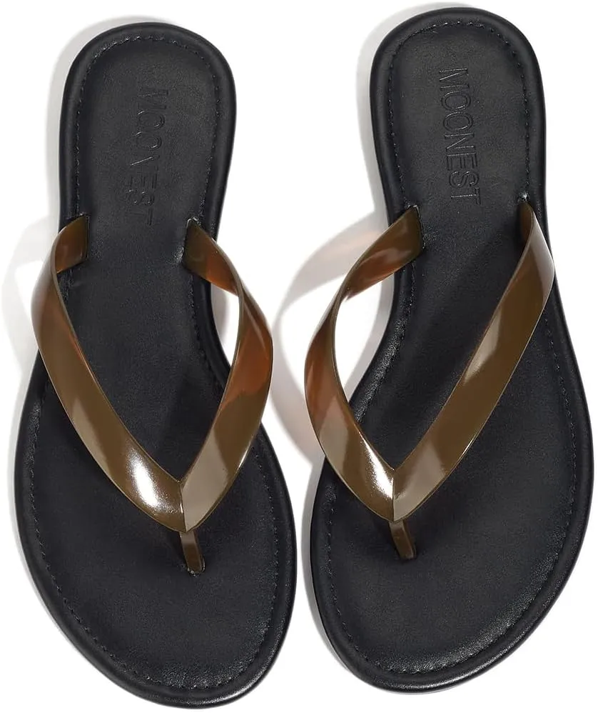 Flip Flops for Women Flat Sole Lightweight Thong Sandals Womens Minimalist Design Summer Beach Travel Walking Womens Flip Flops Slides