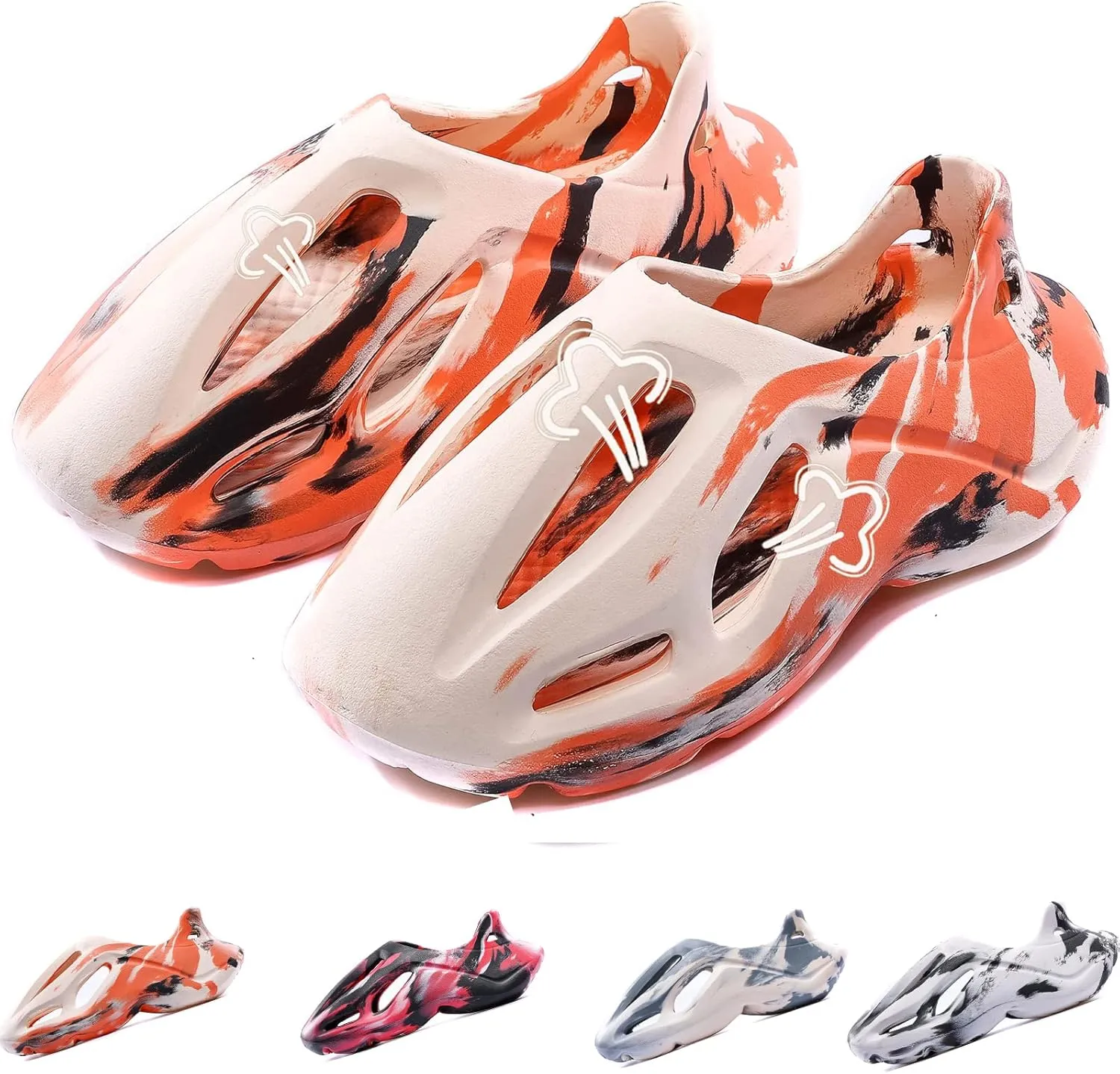 Foam Runner Shoes, Man Womens Foam Runner Sneakers Pillow Cloud Shoes Slides, Non-Slip Quick-Drying Breathable Super Soft