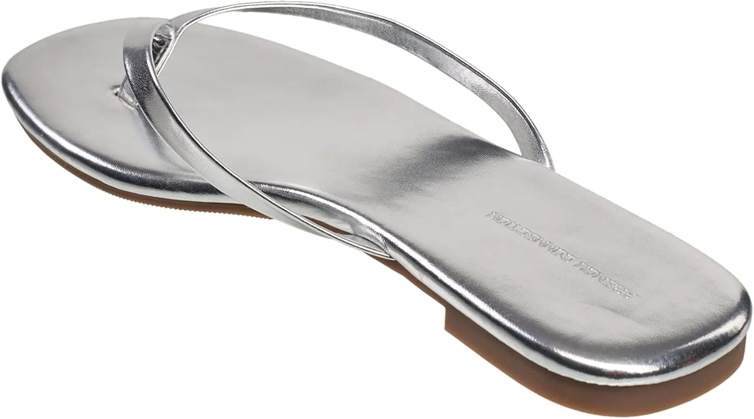 French Connection Womens Morgan Vegan Leather Slip On Thong Sandals