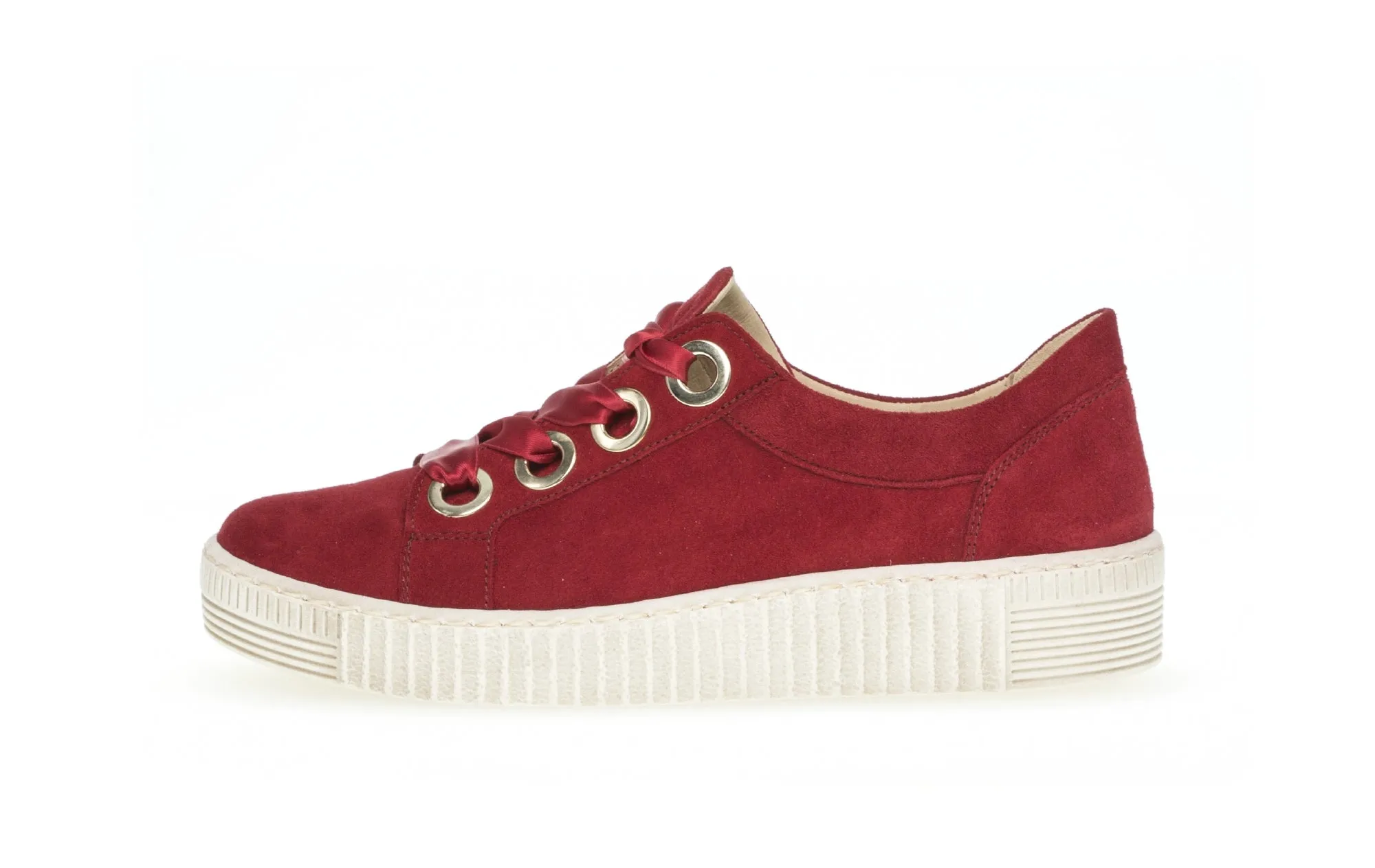 GABOR - 43.330.15 LACED FASHION SHOE - RED SUEDE
