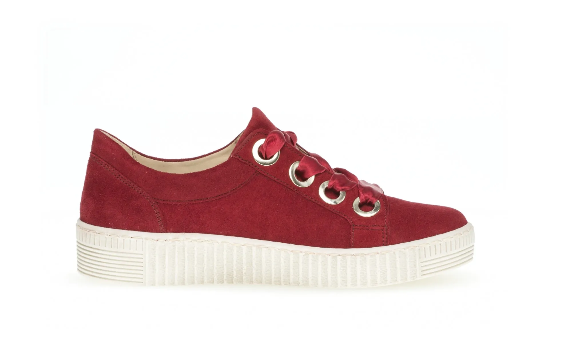 GABOR - 43.330.15 LACED FASHION SHOE - RED SUEDE