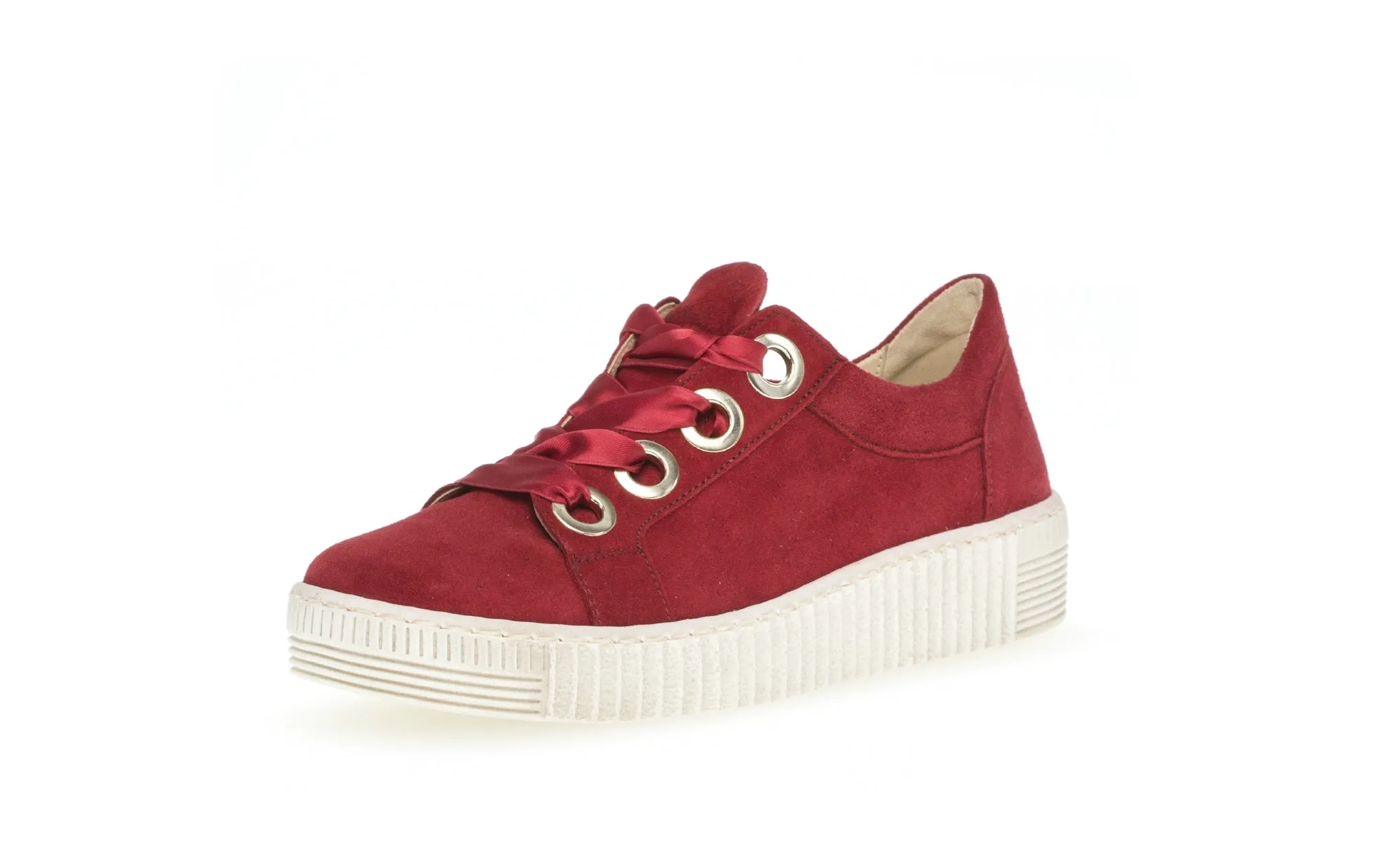 GABOR - 43.330.15 LACED FASHION SHOE - RED SUEDE