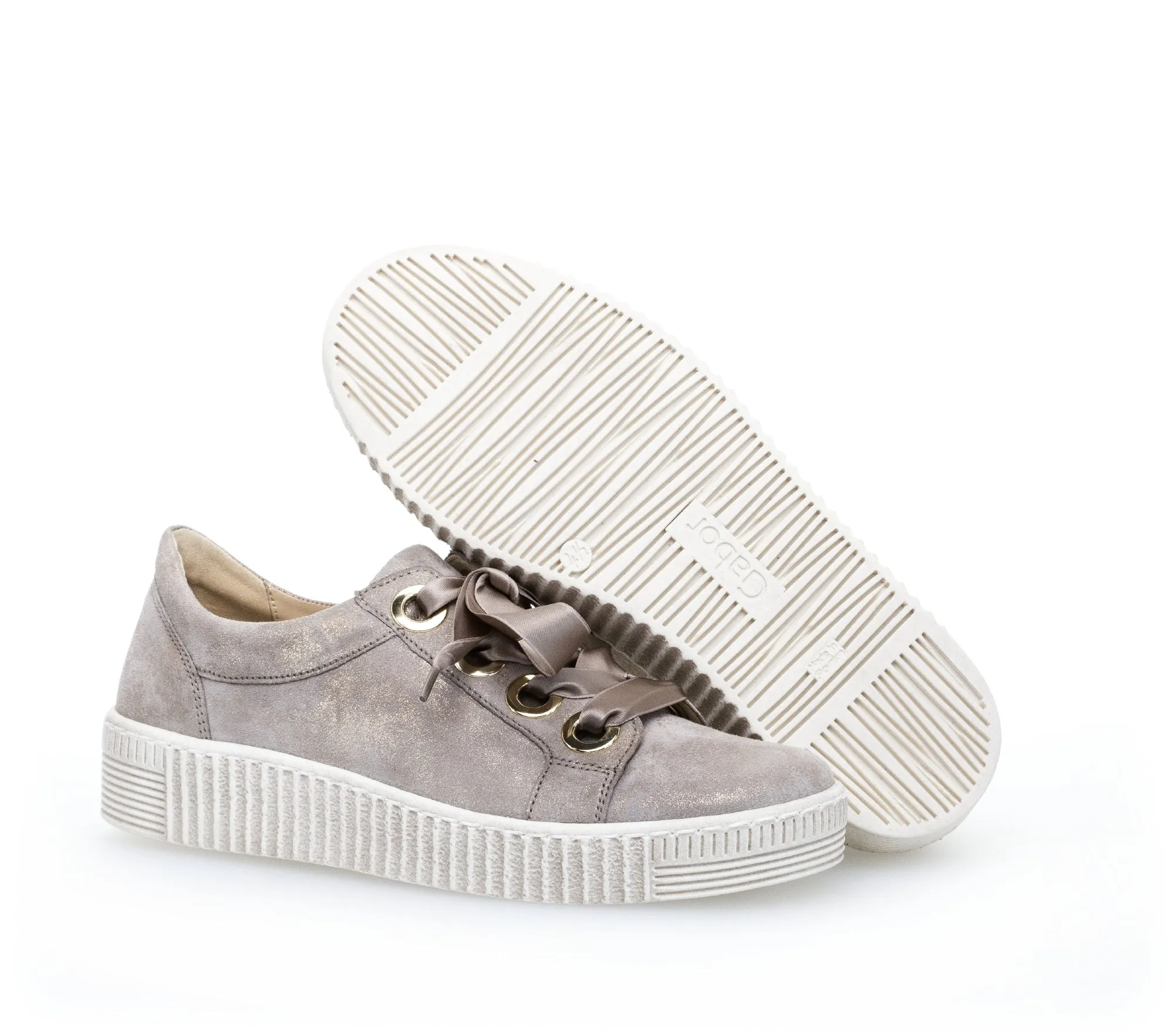 GABOR - 43.330.62 LACED FASHION SHOE - BEIGE/GOLD