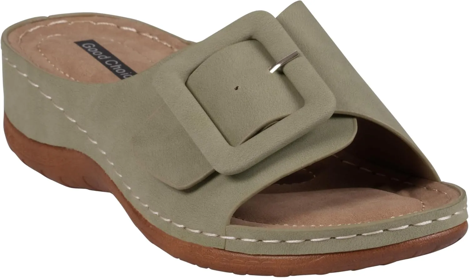 G.C. Shoes Women's Hamden Buckle open toe Flatform Sandals