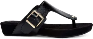 Giani Bernini Womens Rivver Sandals Buckle Thong Sandals Black 5 Medium (B,M)
