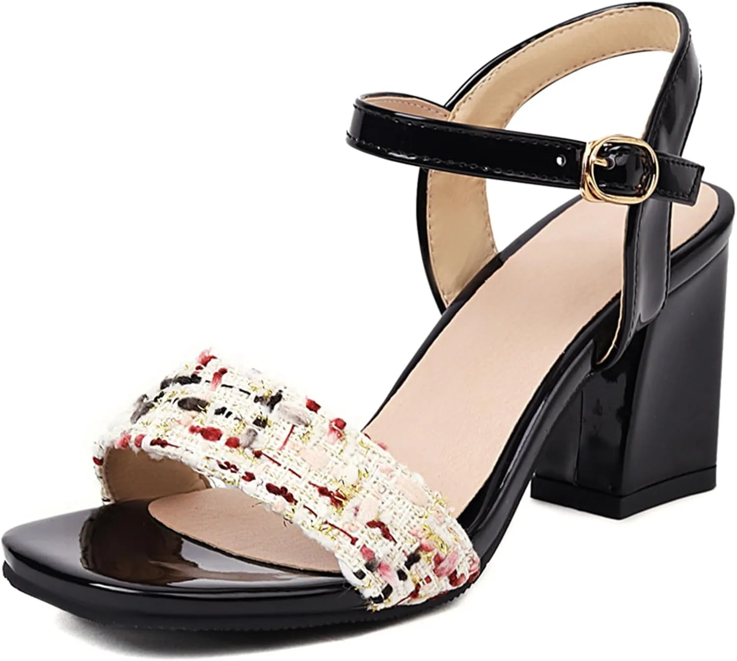 Gicoiz Ladies Wedding Open Toe Block Heels Sandals