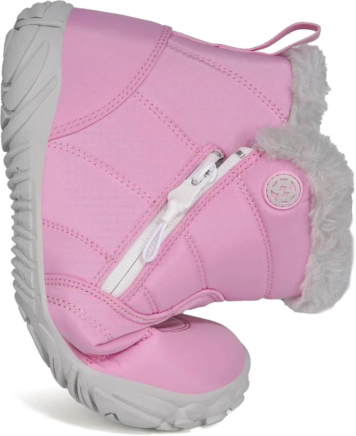 Girls Boys Barefoot Boots Shoes | Minimalist Little Kids/Big Kids Waterproof Ankle Winter Snow Boots | Zero Drop Sole | Wide Toe Box | Slip Resistant