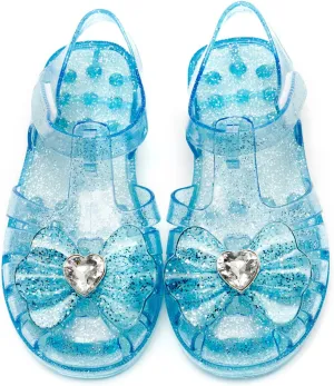Girls Jelly Sandals Summer Costume Princess Dress Flat Breathable Waterproof Fisherman Gladiator Shoes For Girl Closed Toe Beach Flat-Sandals For Toddler Little Kid Big Kids