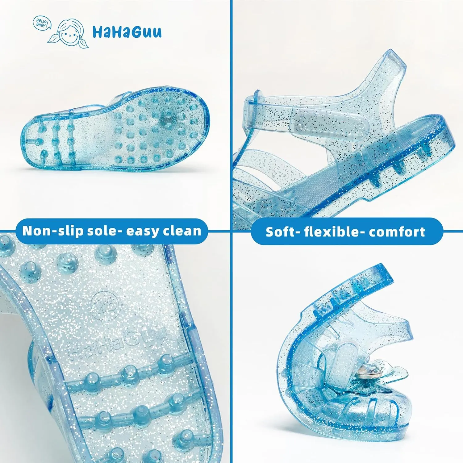 Girls Jelly Sandals Summer Costume Princess Dress Flat Breathable Waterproof Fisherman Gladiator Shoes For Girl Closed Toe Beach Flat-Sandals For Toddler Little Kid Big Kids