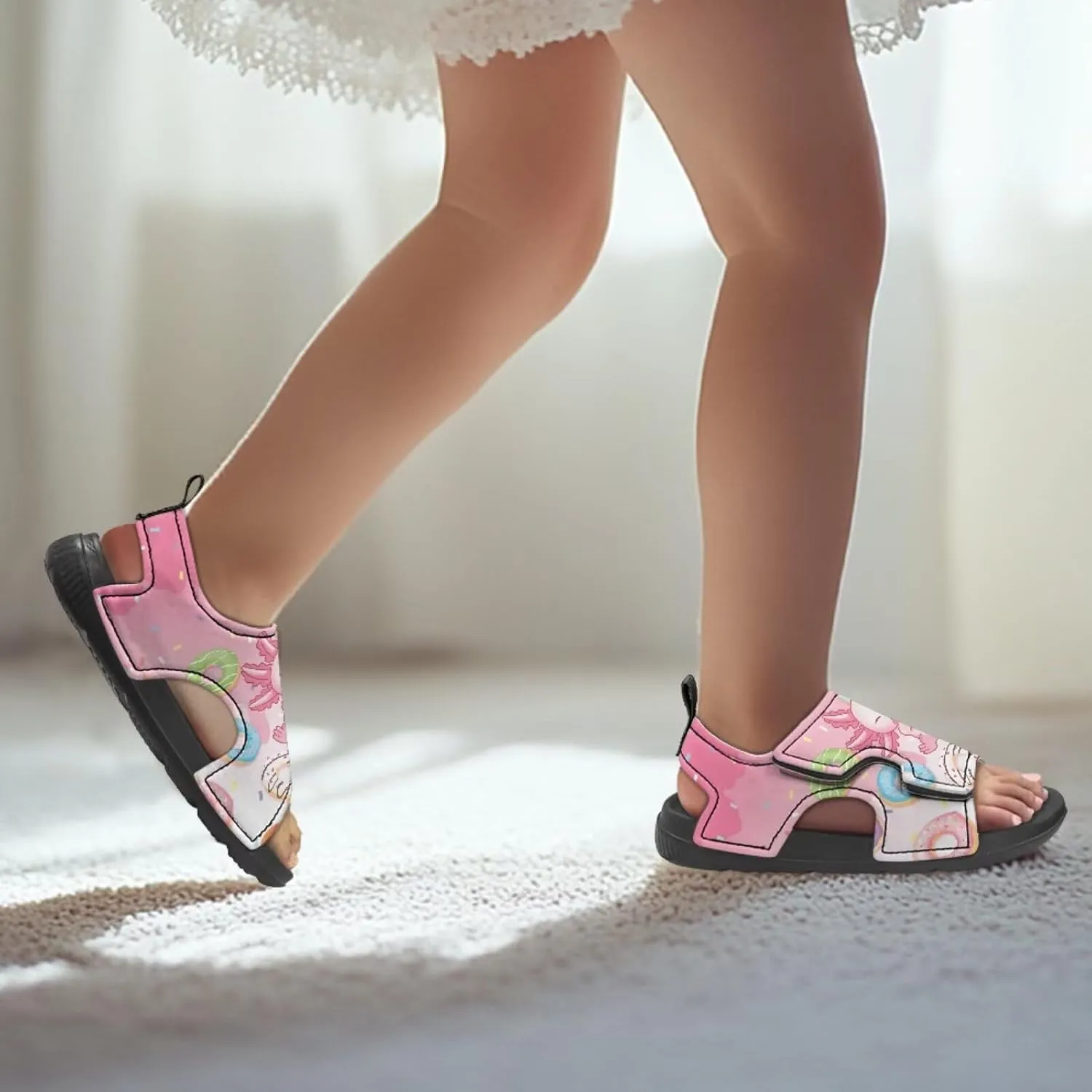 Girls Ladybug Sandals Kids Toddler Summer Hiking Water Shoes Open Toe Athletic Outdoor Sport Sandals
