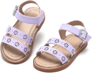 Girls Open Toe Flat Sandals Summer Casual Toddler Little Kid Sandals