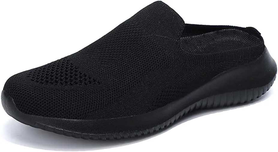 GOSPT Women's Backless Slip on Mesh Sneakers Shoes Ladies Comfortable House Slippers