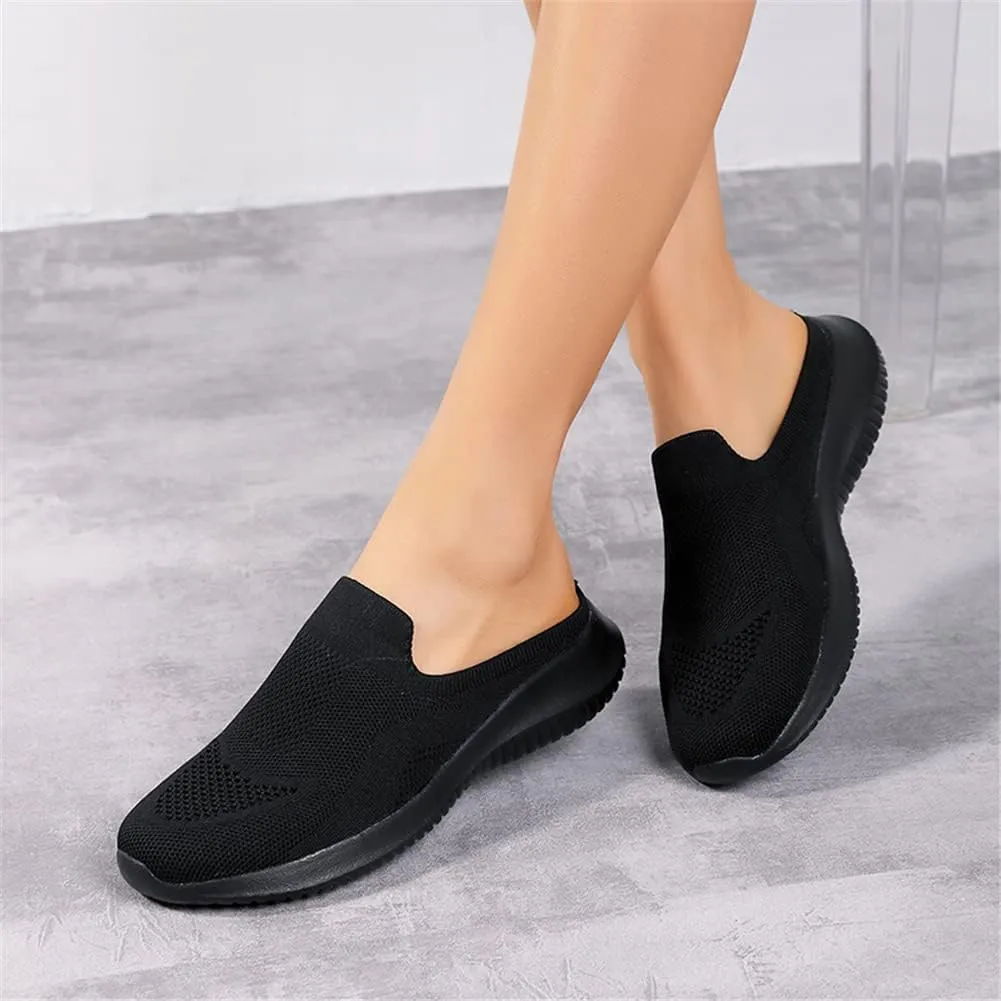 GOSPT Women's Backless Slip on Mesh Sneakers Shoes Ladies Comfortable House Slippers