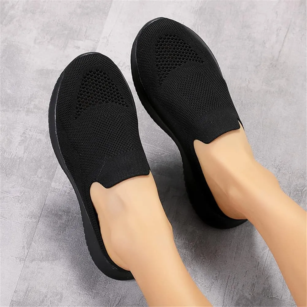 GOSPT Women's Backless Slip on Mesh Sneakers Shoes Ladies Comfortable House Slippers