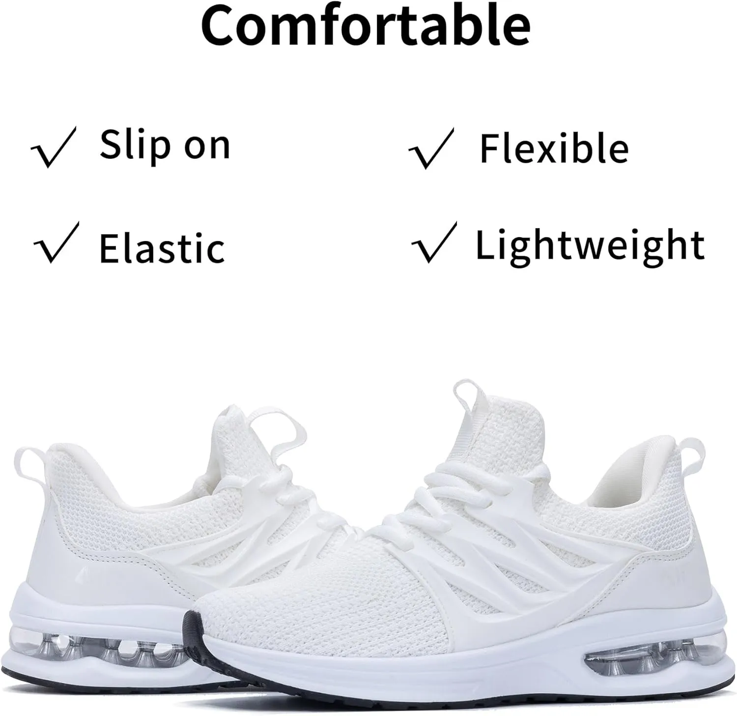 Gyeice Womens Air Running Shoes Lightweight Breathable Fashion Tennis Sneakers Gym Sport Walking Slip on Footwear US 5.5-11