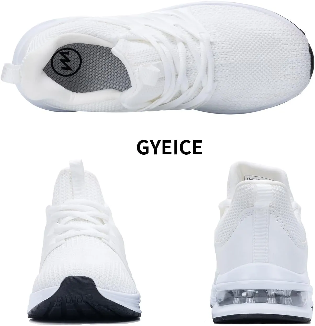 Gyeice Womens Air Running Shoes Lightweight Breathable Fashion Tennis Sneakers Gym Sport Walking Slip on Footwear US 5.5-11