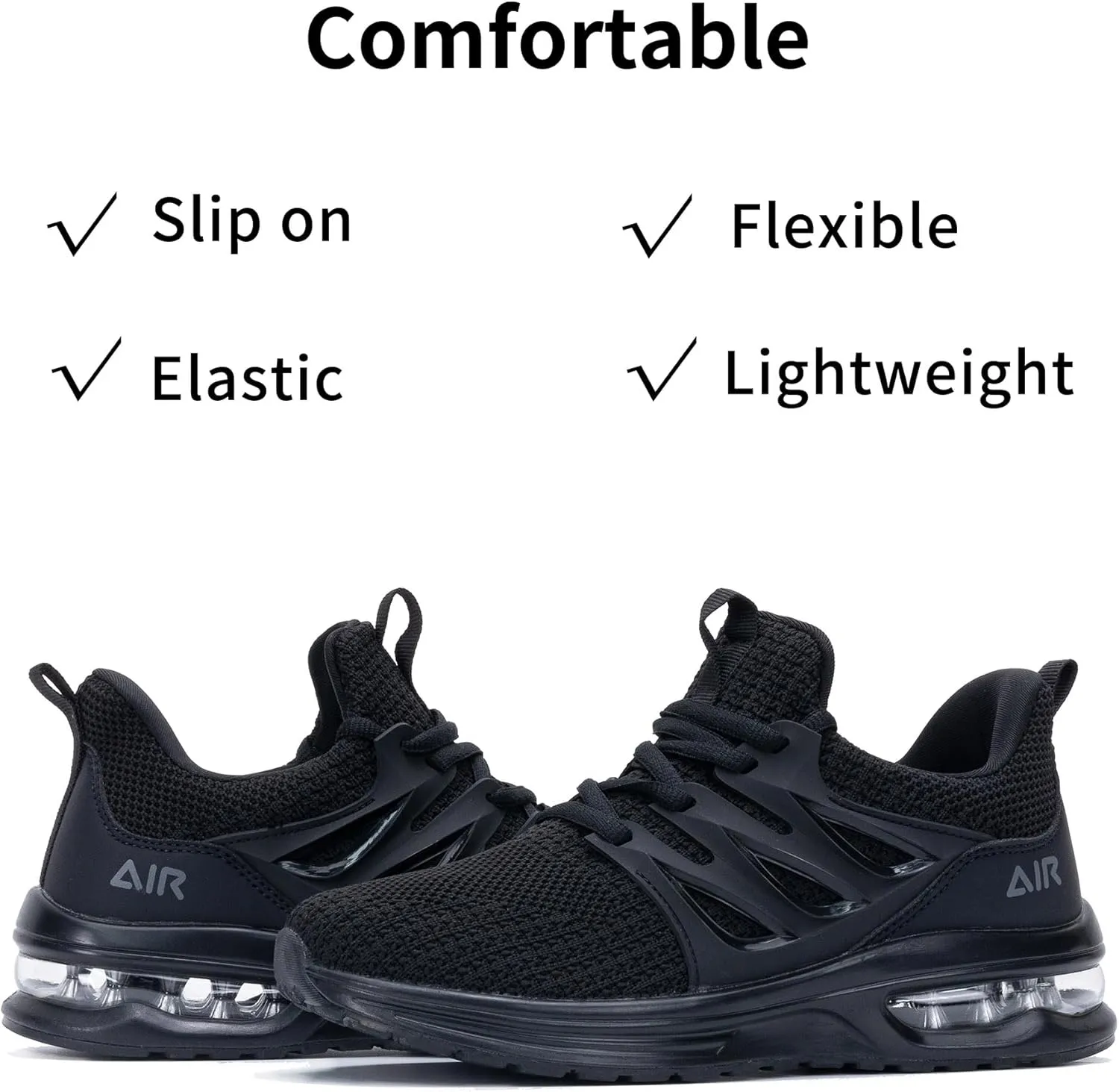 Gyeice Womens Air Running Shoes Lightweight Breathable Fashion Tennis Sneakers Gym Sport Walking Slip on Footwear US 5.5-11