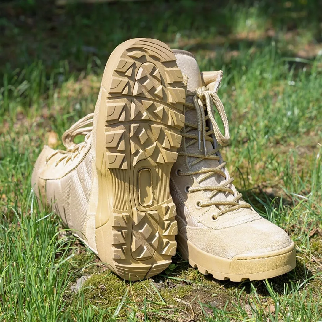 Hiking Boots Boys Girls Military Fan Shoes Quick Dry Comfortable Desert Boots High Hiking Shoe Summer Camp Tactical Boots