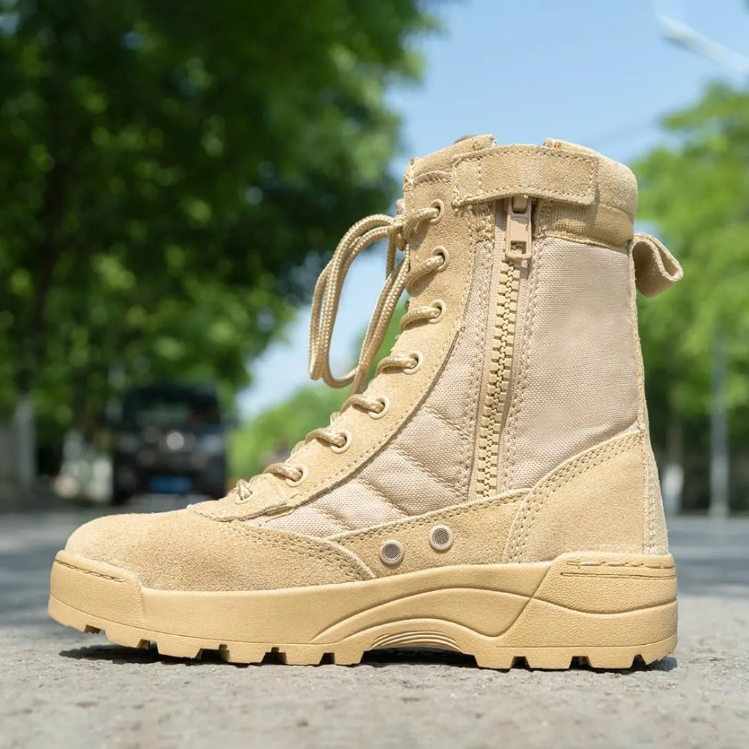 Hiking Boots Boys Girls Military Fan Shoes Quick Dry Comfortable Desert Boots High Hiking Shoe Summer Camp Tactical Boots