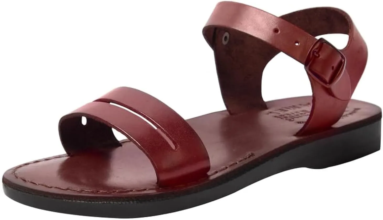 Holy Land Market Men/Women Biblical Jesus Leather Sandals/Slides From Jerusalem (Samaria Style I)