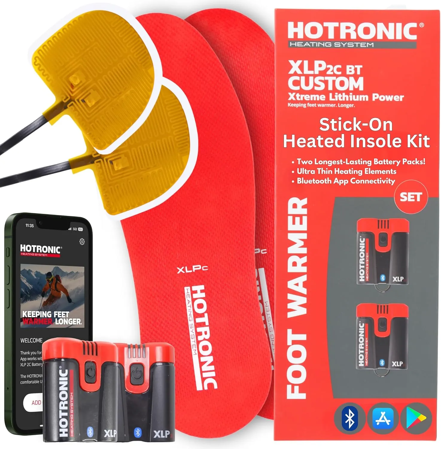 Hotronic Foot Warmer XLP 2C Bluetooth Custom Set
