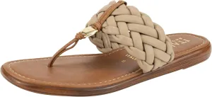 ITALIAN Shoemakers Honi Womens Braided Thong Sandals for Women with Padded Footbed, Stylish and Comfortable Handcrafted Italian Shoes