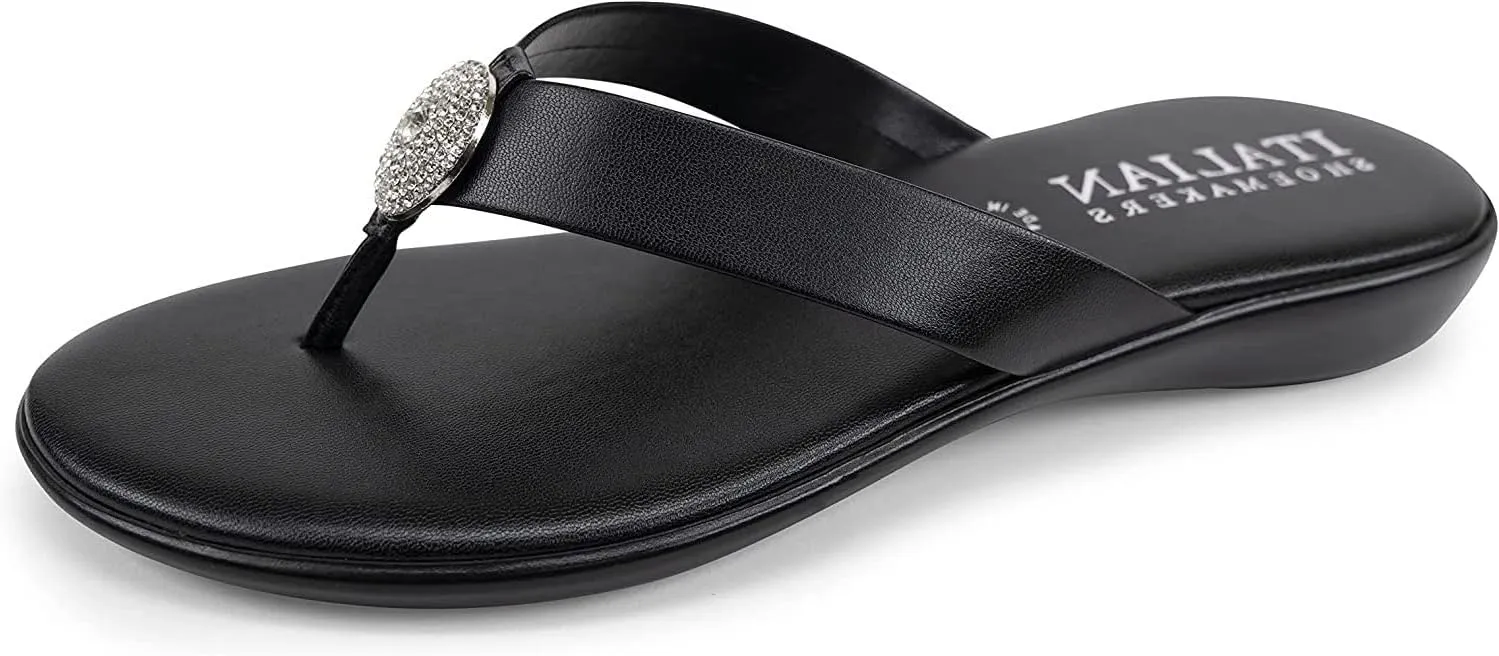 ITALIAN Shoemakers Women's Gea Thong Flip Flop Sandal