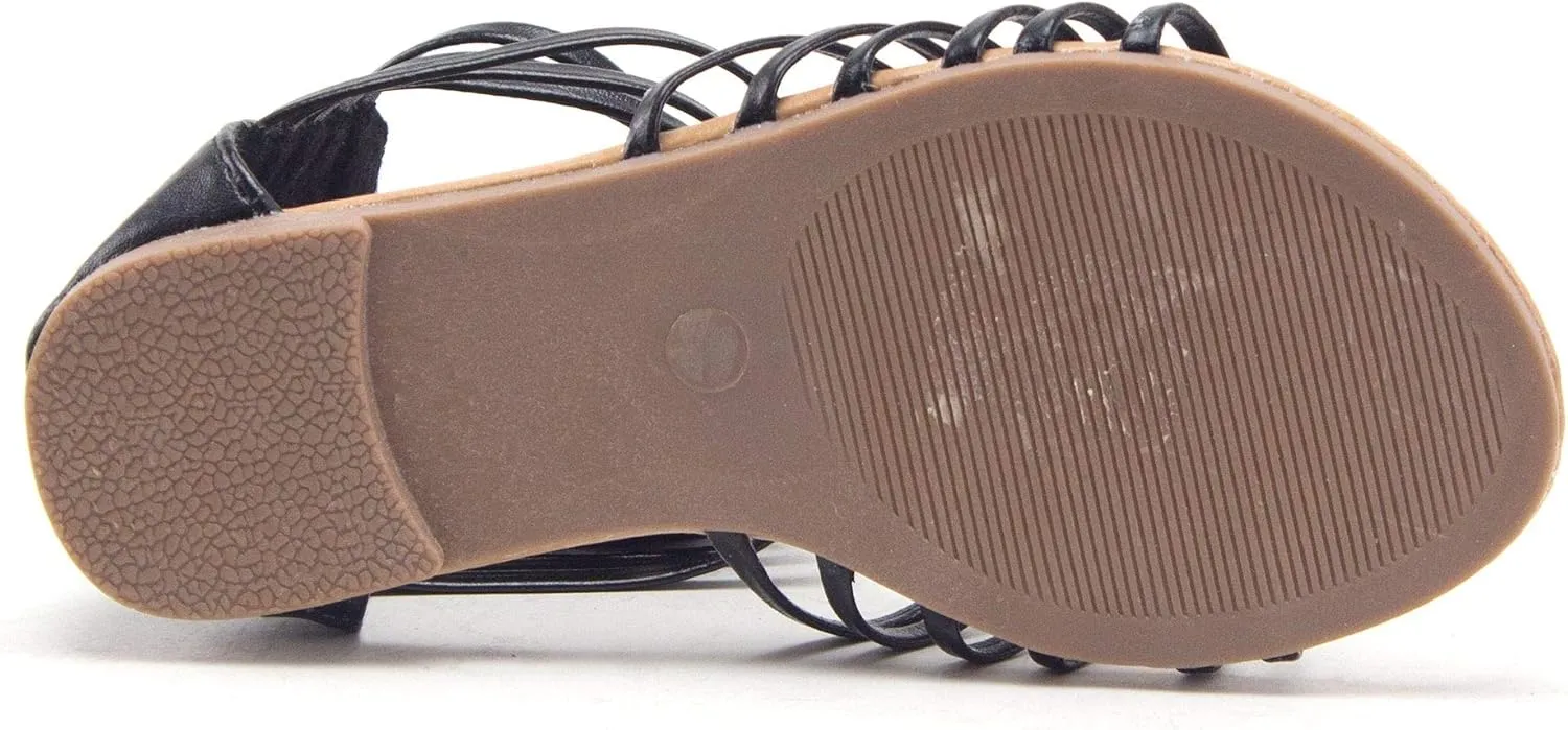 Jazamé Toddler Girls' Gladiator Sandals with Back Zipper Open Toe Shoes