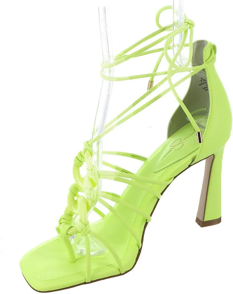 Jessica Simpson Womens Achaia Square Toe Thong Strappy Sandals