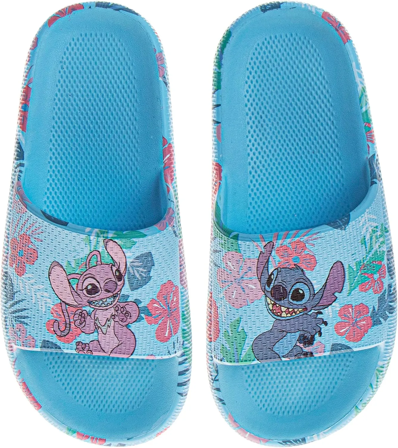 Josmo Kids Lilo and Stitch Slide Open Toe - Girl Sandals Stitch SlipOn Slides (sizes: 13 little kid / 1-4 big kid)