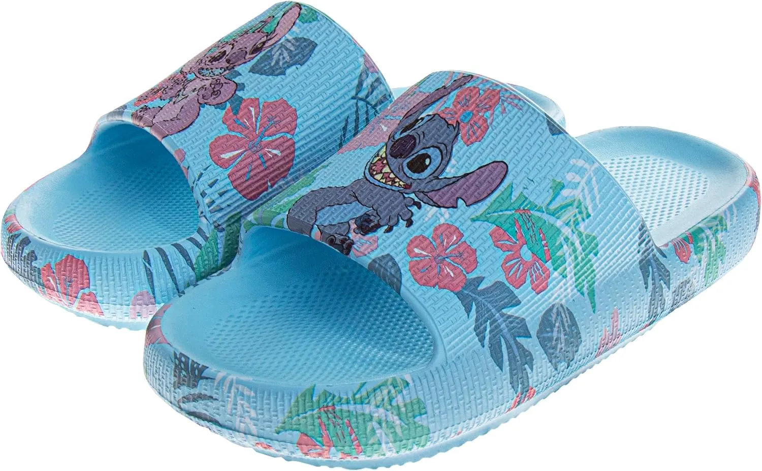 Josmo Kids Lilo and Stitch Slide Open Toe - Girl Sandals Stitch SlipOn Slides (sizes: 13 little kid / 1-4 big kid)
